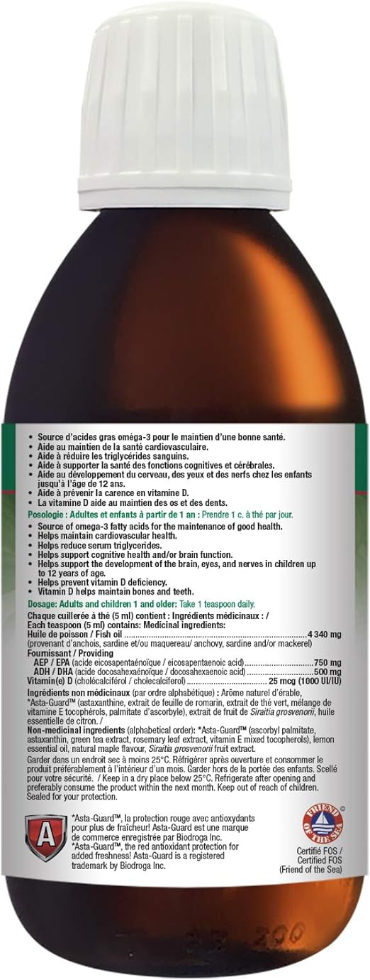 ADRIEN GAGNON OMEGA-3 VIT D3 LIQUID 200ML