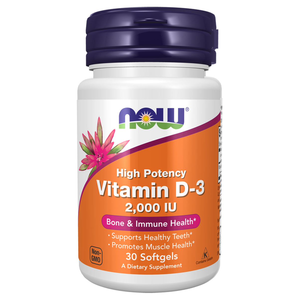 NOW Vitamin D-3 2,000 IU 30 Softgels